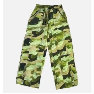 Free People FP Movement Stadium Printed Track Pants Green Camo NWOT Size Small